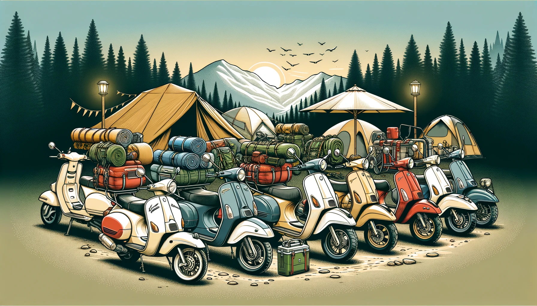 Die besten Roller für Moto-Camping: Kompakt, wendig und reisetauglich